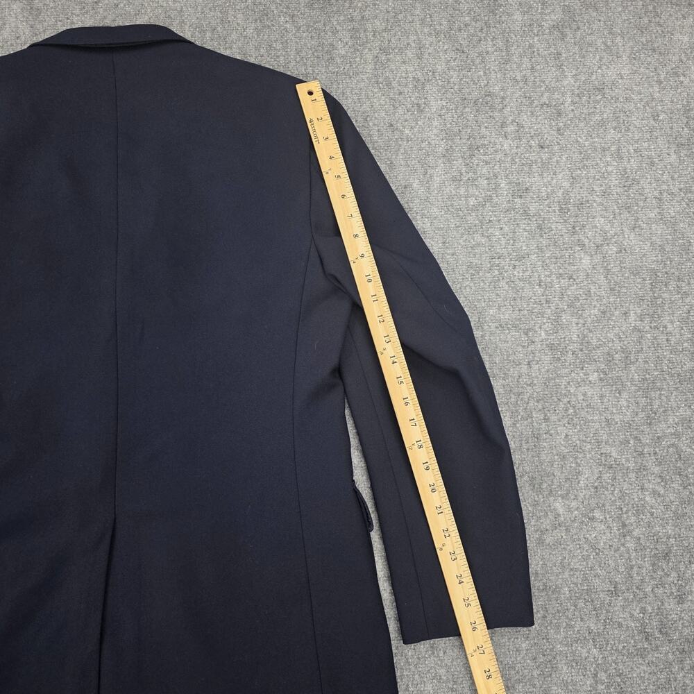 Vintage Perma-Prest Blazer Mens 46 Long Navy Gold Buttons USA Classic Collection - Picture 9 of 16